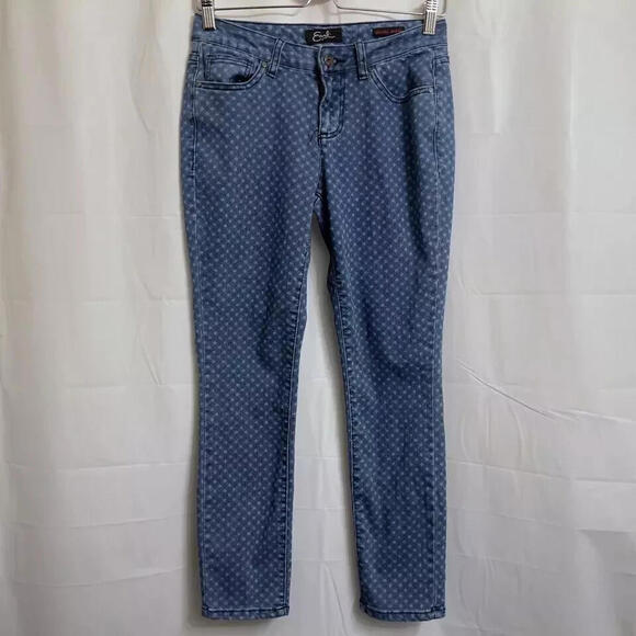 Earl Jean Ankle Skinny Jeans Women's Size 6 Blue Diamond 26" Inseam - Picture 1 of 3